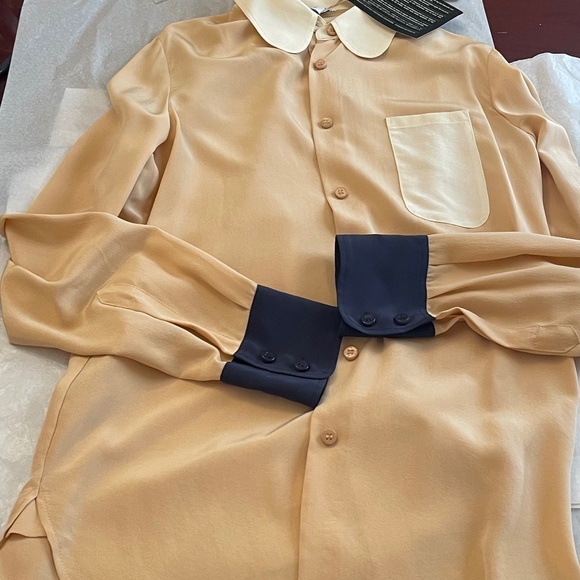 NWT! See By Chloe Colorblock Silk Blouse IT 44 ASO Kim Kardashian - Picture 16 of 16